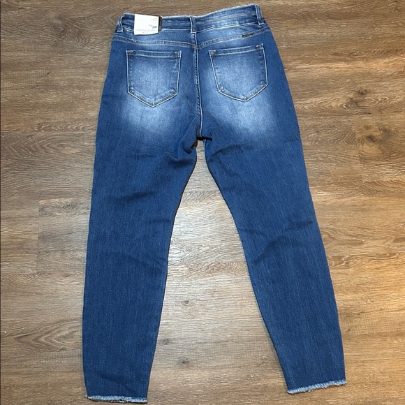 KanCan Blue Distressed Hi Rise Ankle Skinny Jeans •NWT• - Picture 8 of 11